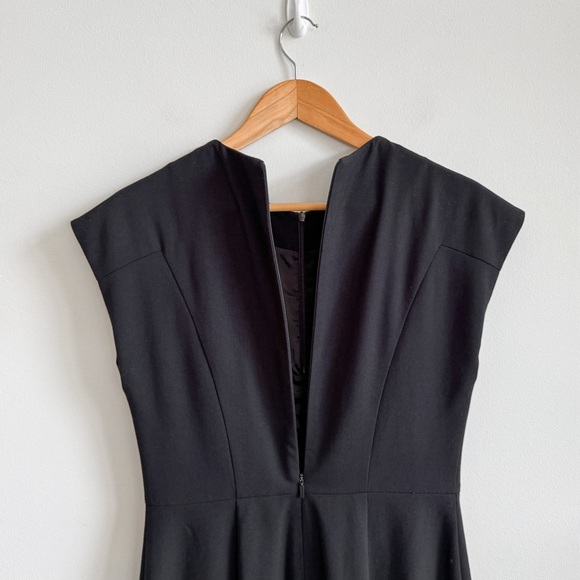 VERONIKA MAINE • Stretch Suit Zip Neck Pencil Dress in Black - Picture 10 of 15